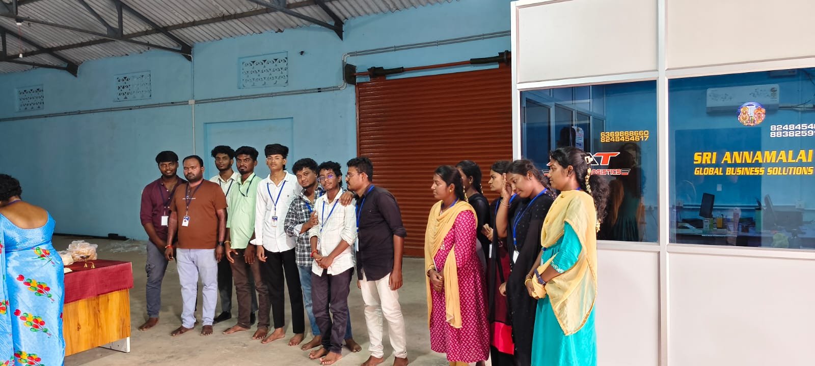 Sri Annamalayar Transport & Logistics team outside the office